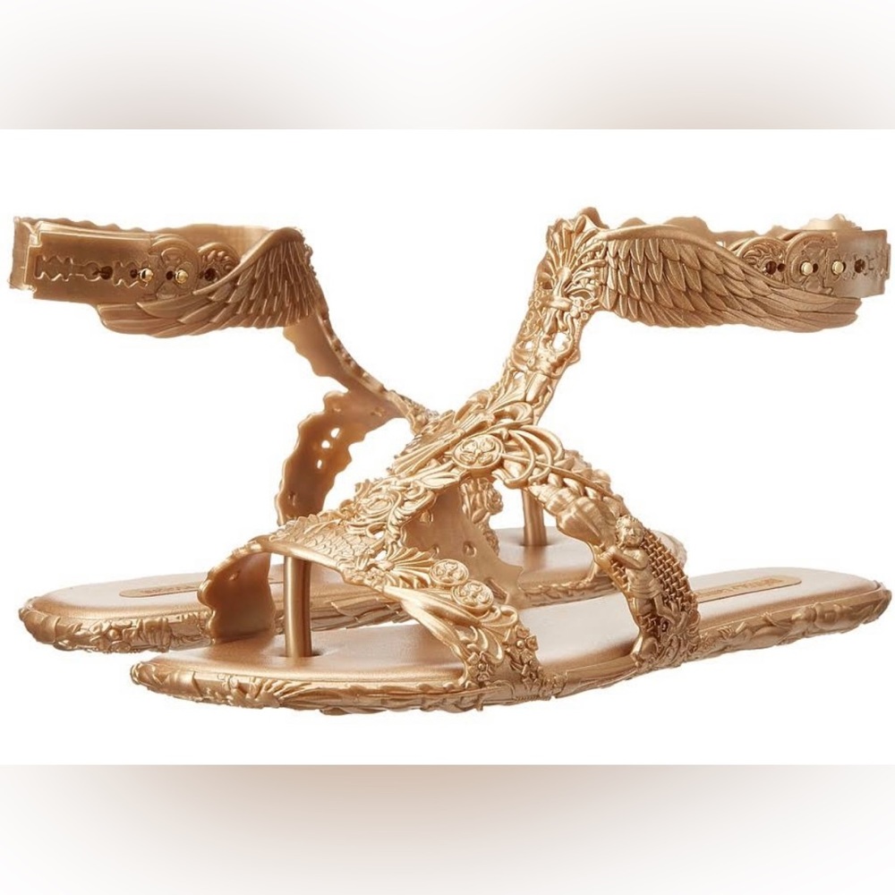 Melissa + Campana Barroca Jelly Sandal Rose Gold.